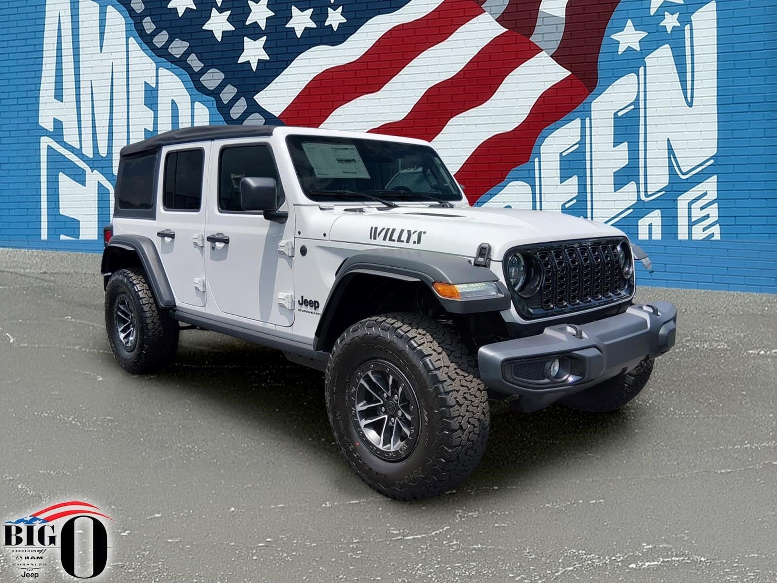 New 2026 Bright White Clear-Coat Exterior Paint Jeep 4-Door Willys 4x4 image 1