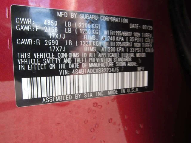 Used 2025 Crimson Red Pearl Subaru Premium image 29
