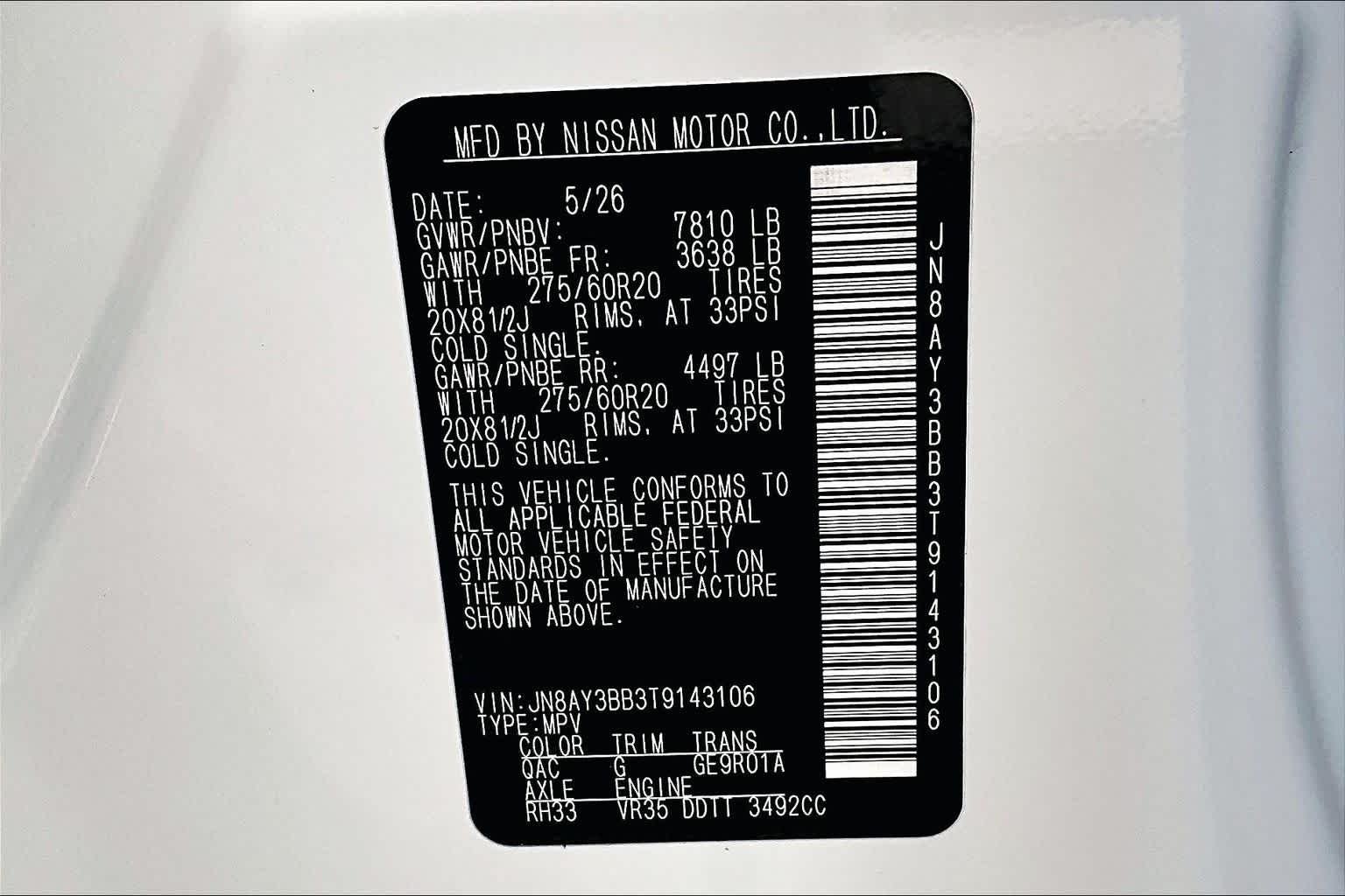 New 2026 Aspen White TriCoat Nissan SL image 14
