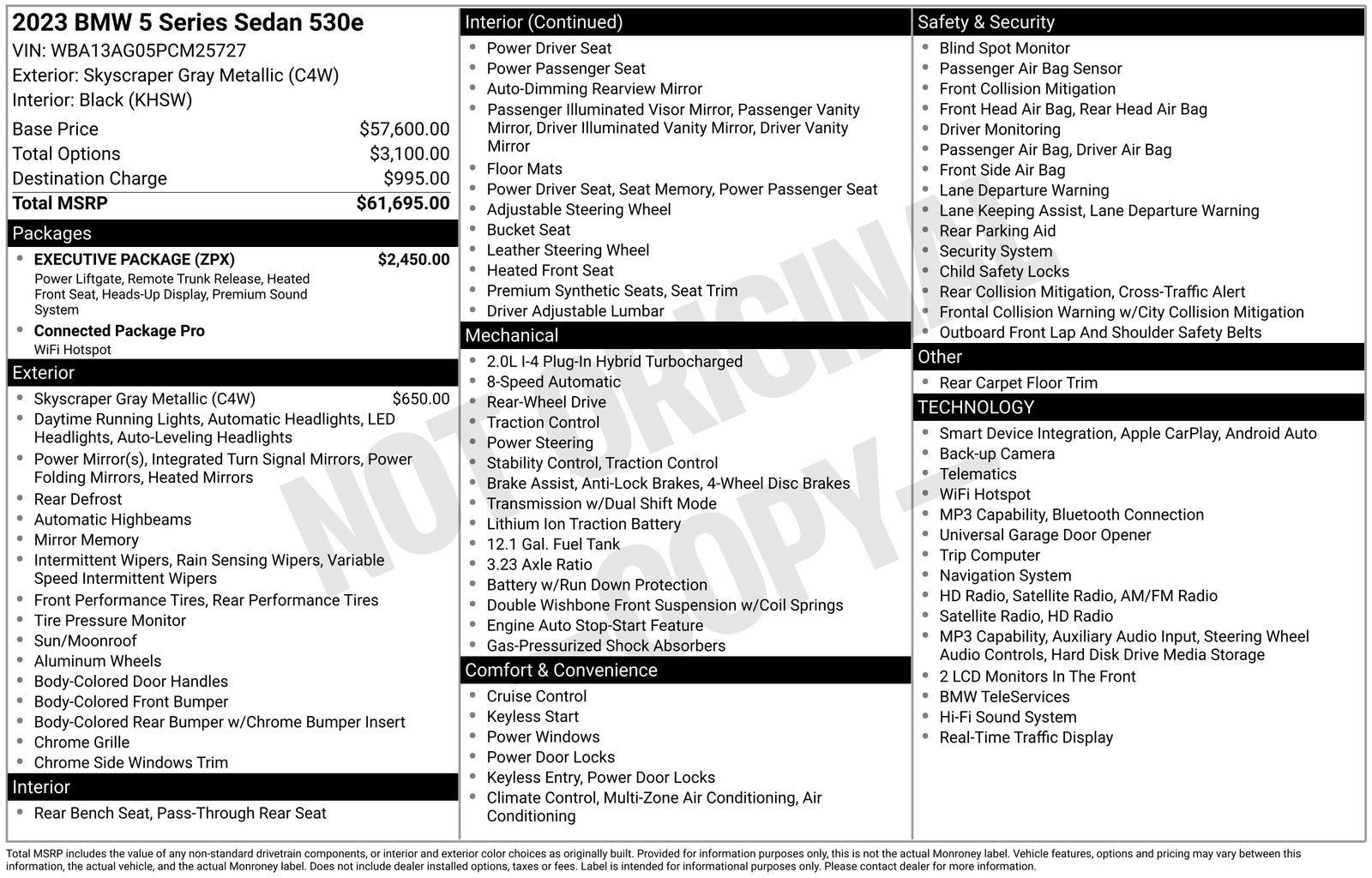 Certified Used 2023 Skyscraper Grey Metallic BMW 530e iPerformance image 2