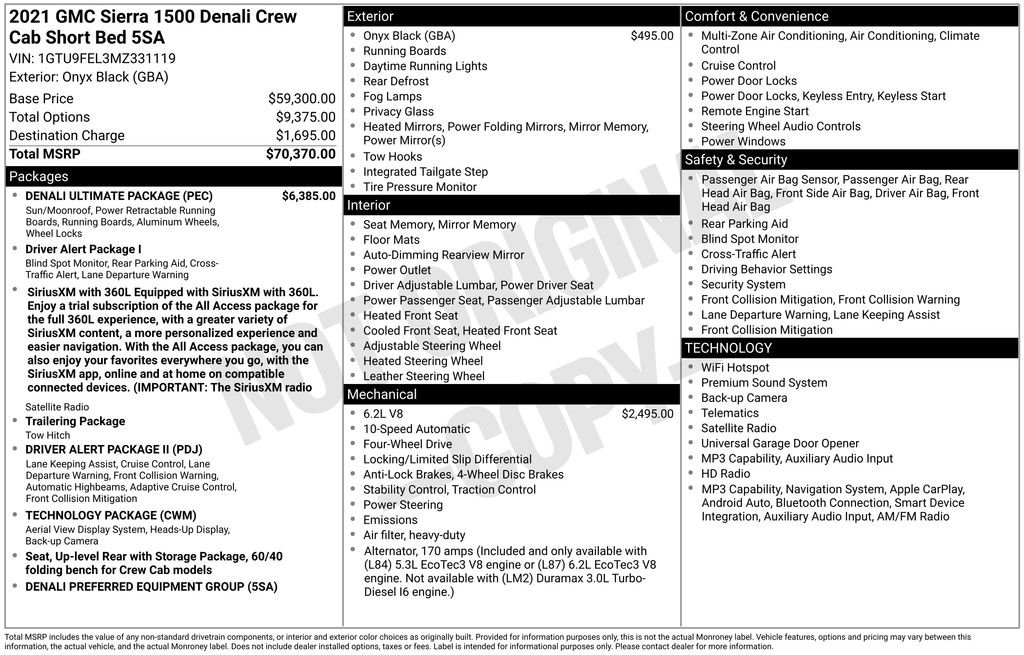Used 2021 Onyx Black GMC Denali image 34