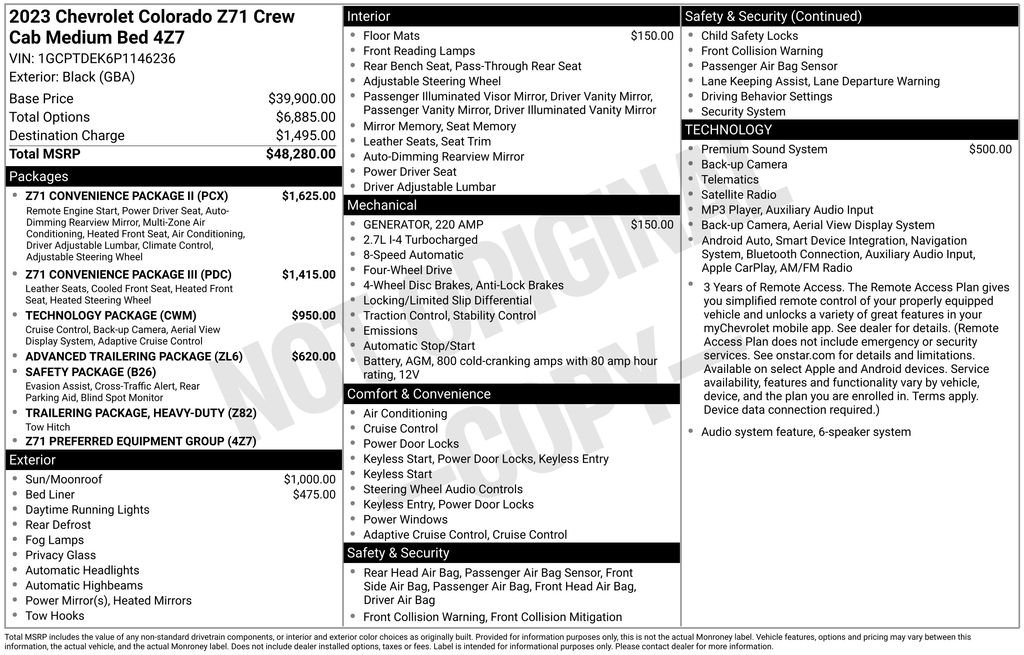 Used 2023 Black Chevrolet Z71 image 6