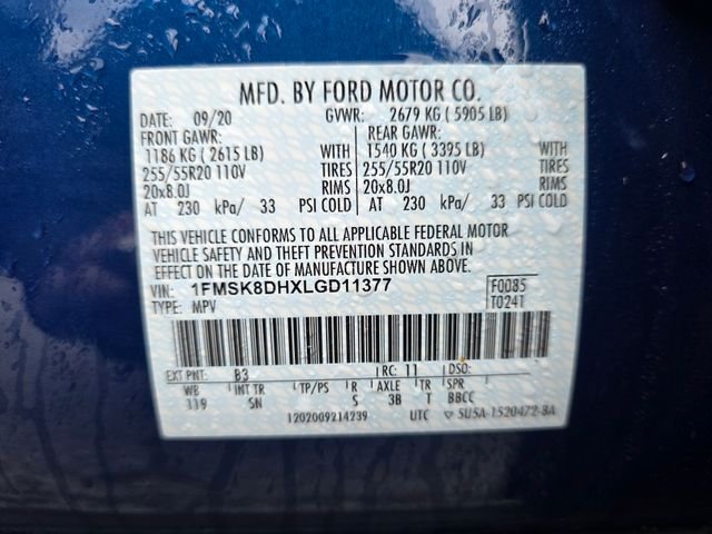 Used 2020 Blue Metallic Ford XLT image 27
