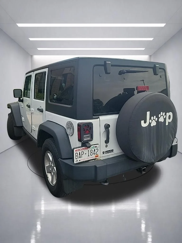 Used 2018 Bright White Clearcoat Jeep Unlimited Sport image 4