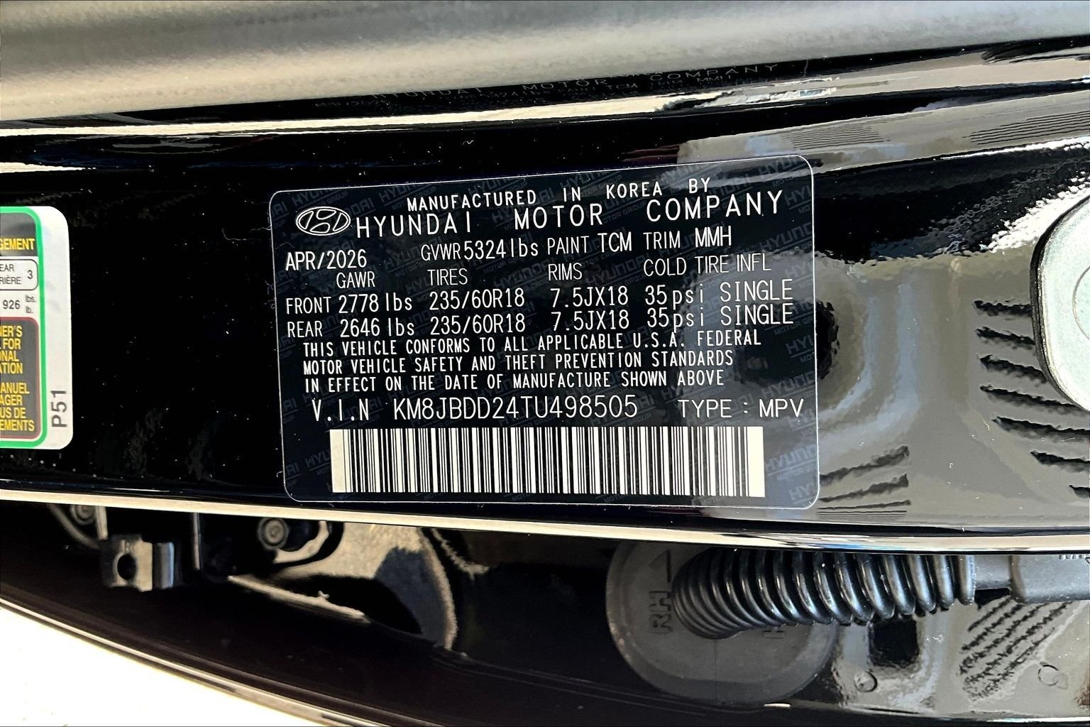 New 2026 Black Hyundai SEL image 8