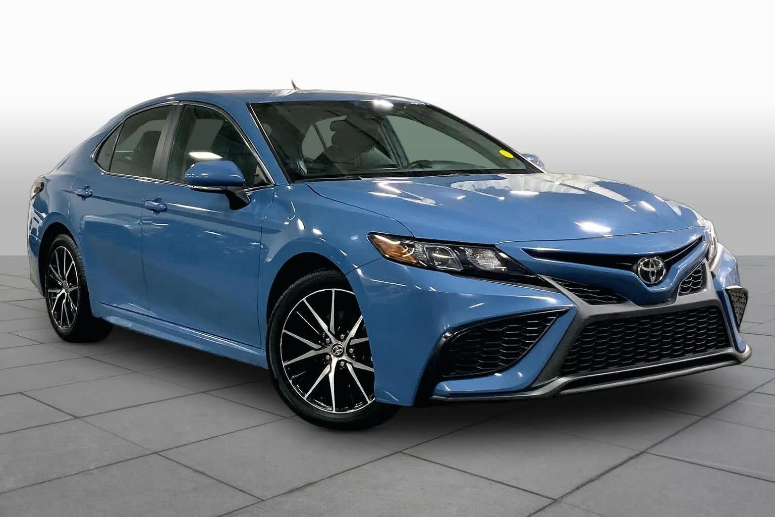 Used 2024 Cavalry Blue Toyota SE image 3