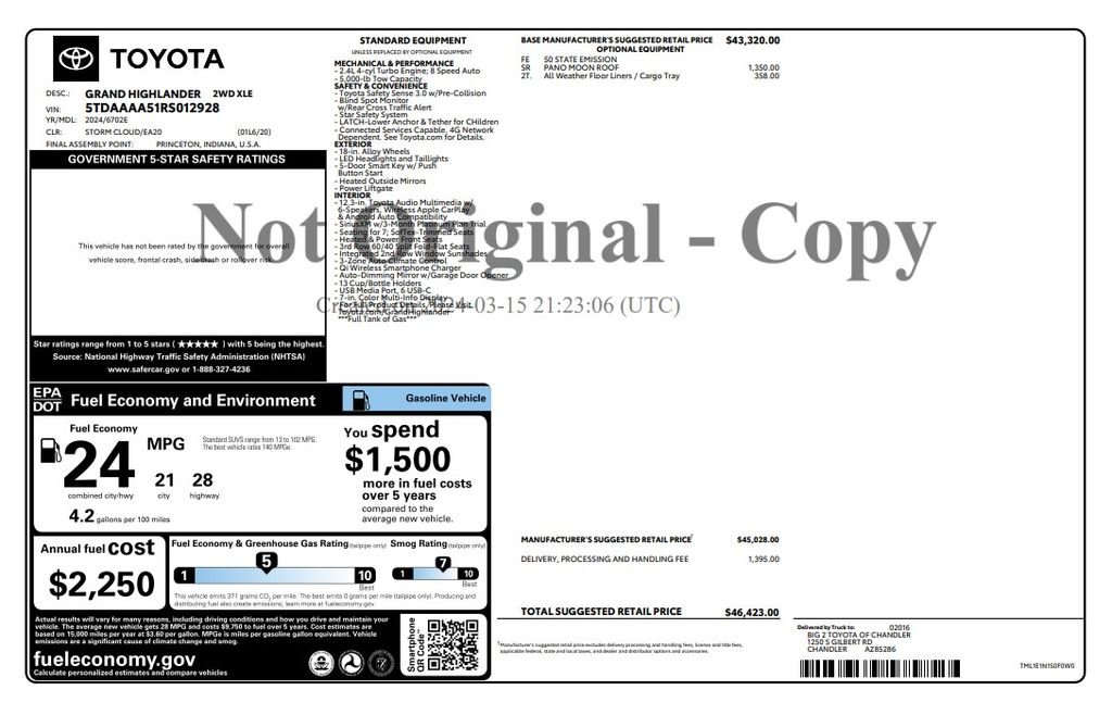 Used 2024 Cloud Toyota XLE image 3