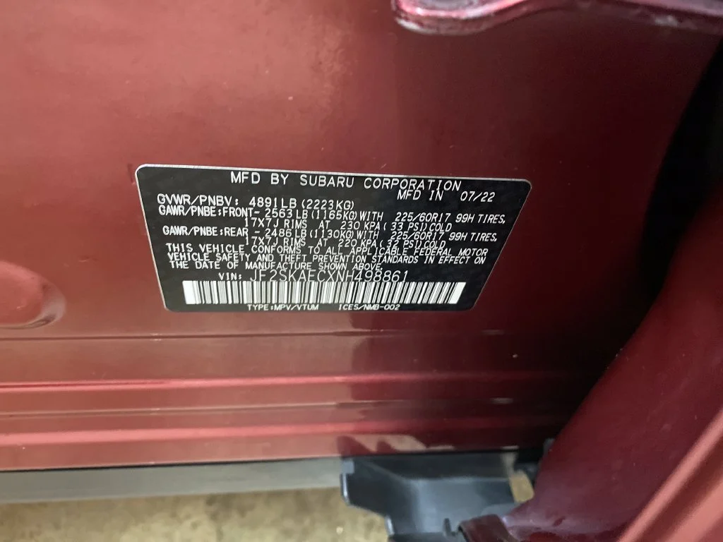 Certified Used 2022 Red Subaru Premium image 30