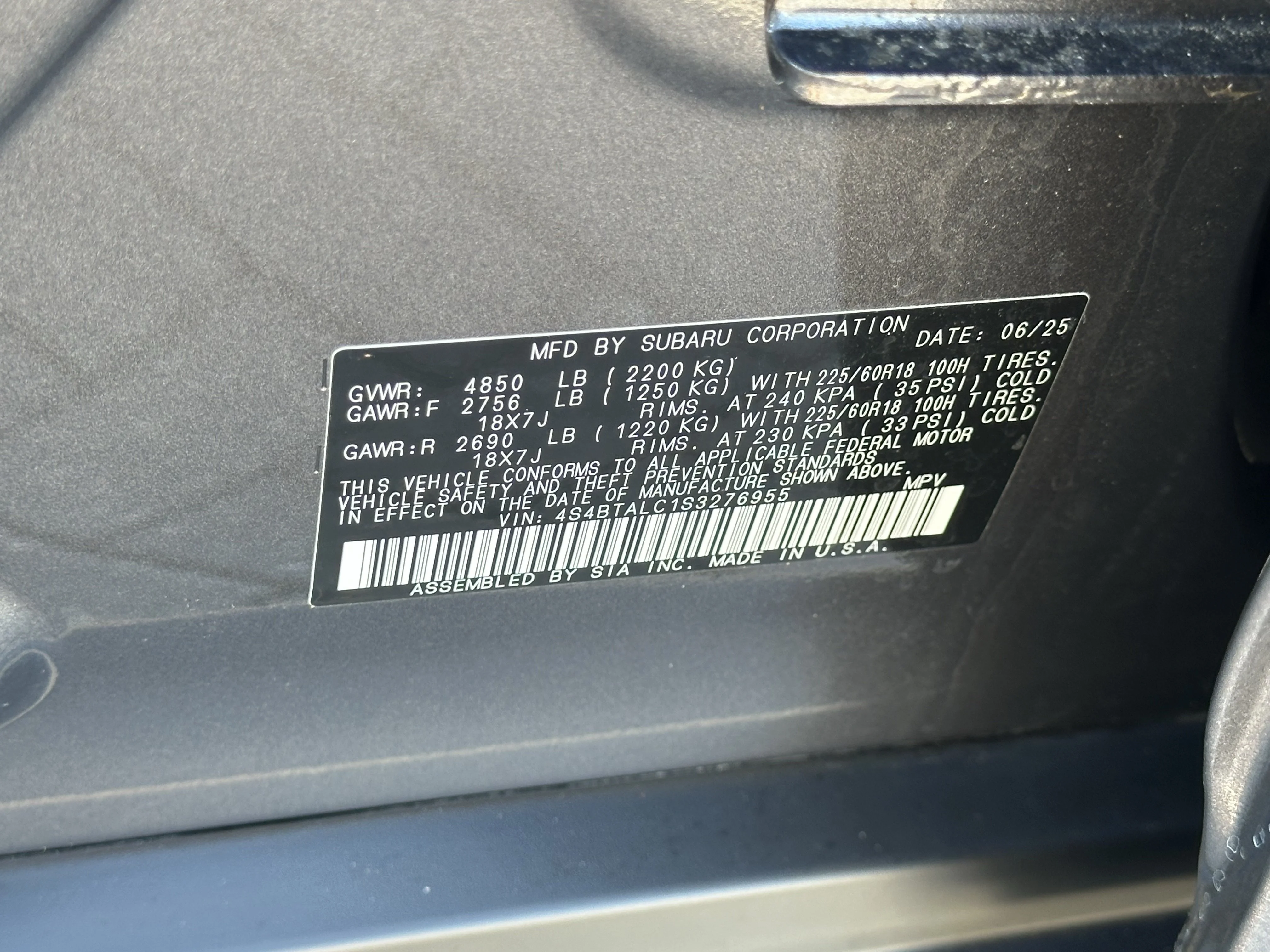Certified Used 2025 Magnetite Gray Metallic Subaru Onyx Edition image 37