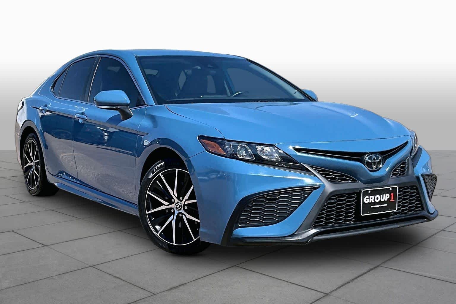 Used 2023 Cavalry Blue Toyota SE image 3