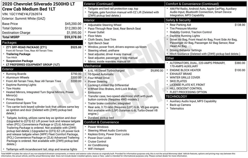 Used 2020 SUMMIT WHITE Chevrolet LT image 37
