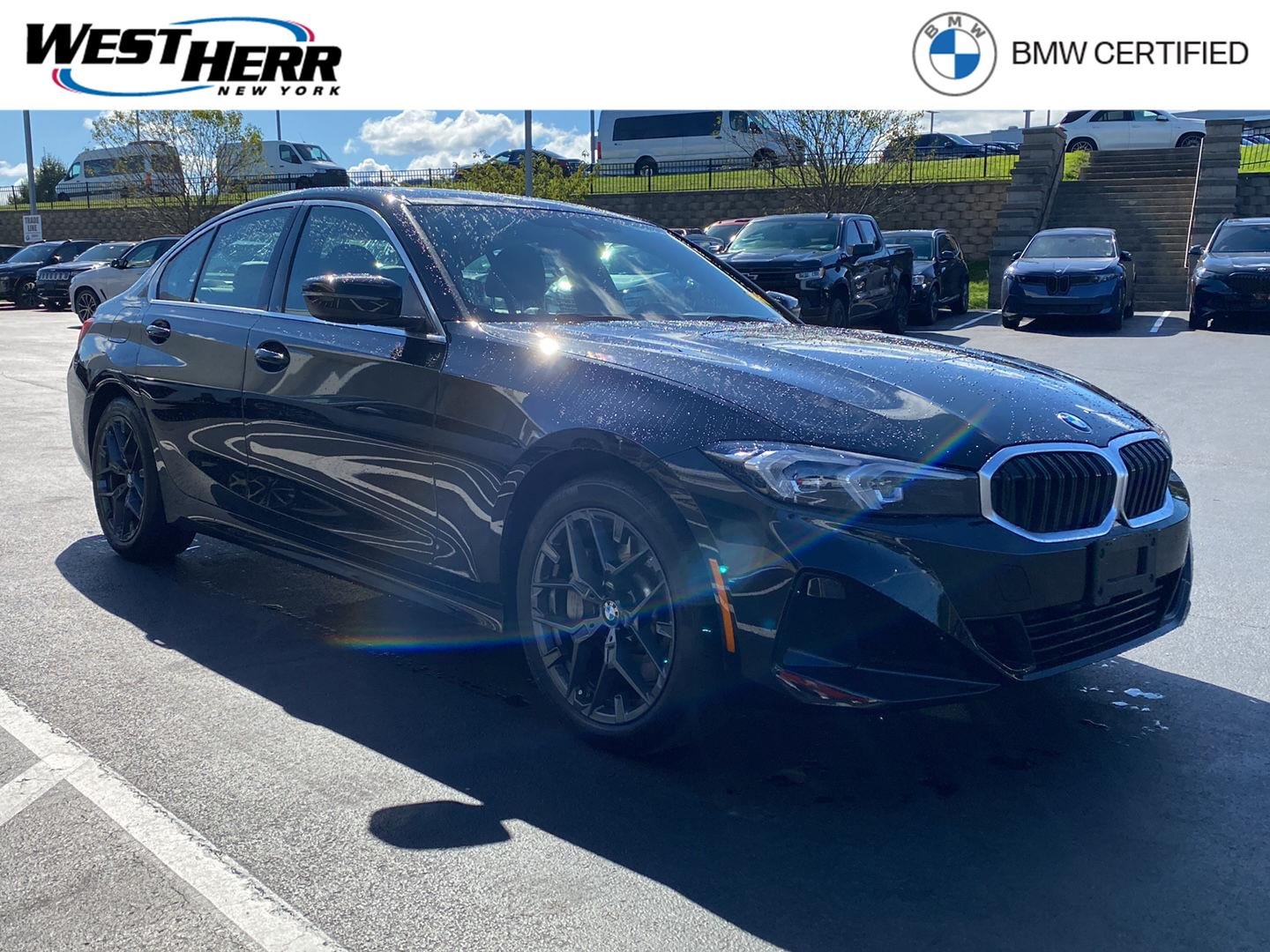 Certified Used 2025 Black Sapphire Metallic BMW 330i xDrive image 1
