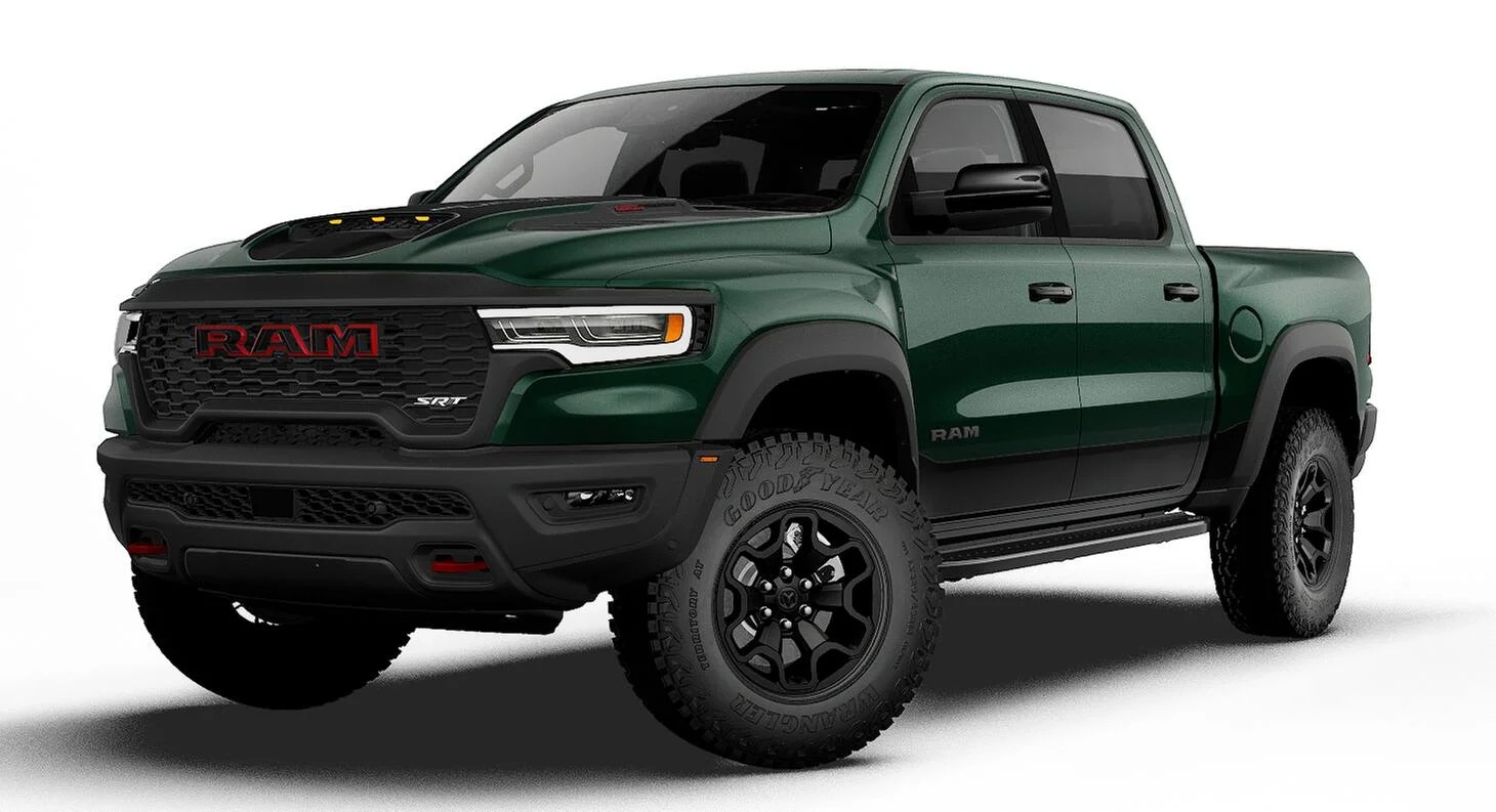 New 2027 Serrano-Green Metallic Exterior Paint RAM TRX image 1