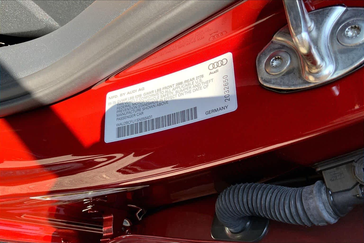 Used 2025 Grenadine Red Metallic Audi Premium Plus image 34
