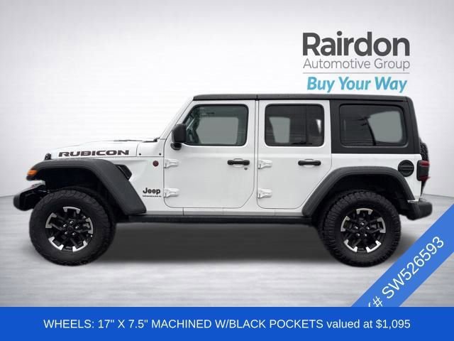 Used 2025 Bright White Clearcoat Jeep Rubicon image 4