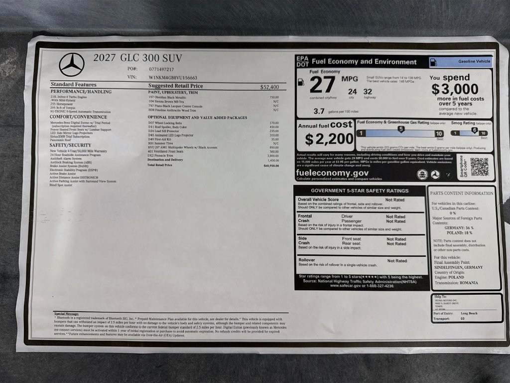 New 2027 Obsidian Black Metallic Mercedes-Benz GLC 300 image 9