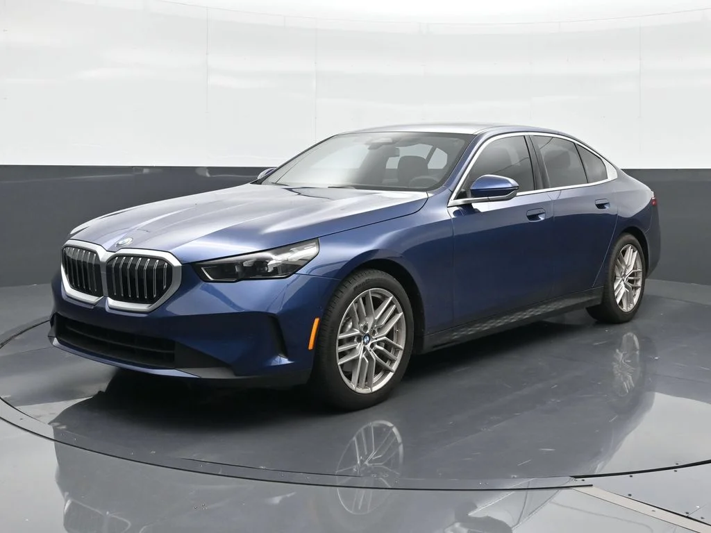 Certified Used 2024 Blue BMW 530i image 1