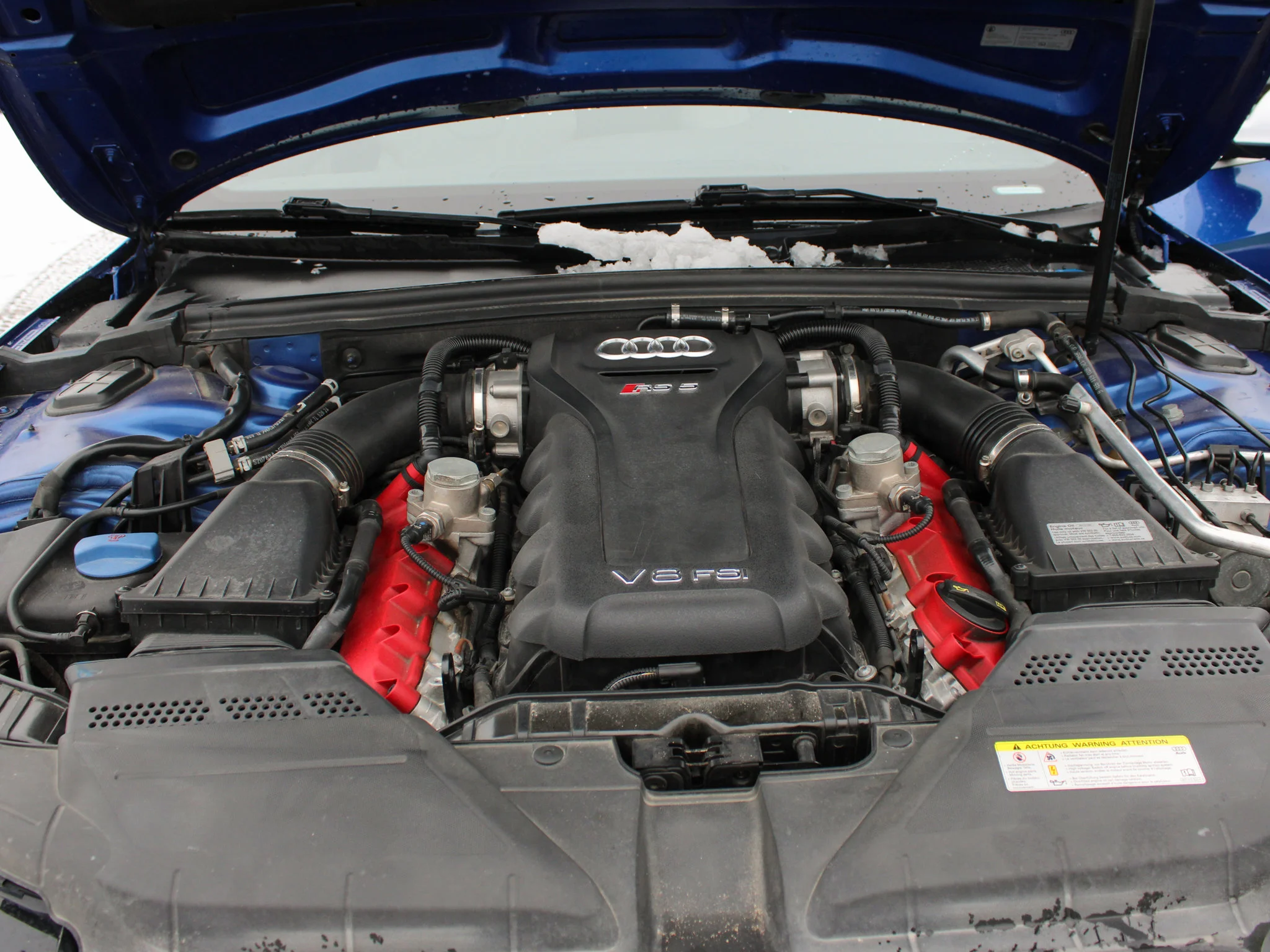 Used 2014 Blue Audi 4.2 * V8 | Quattro | 450 HP | 3M PPF | Winter Tires | Navigation | Backup Camera | Heated Seats | image 9