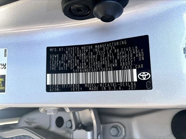 Used 2024 Silver Toyota LE image 33
