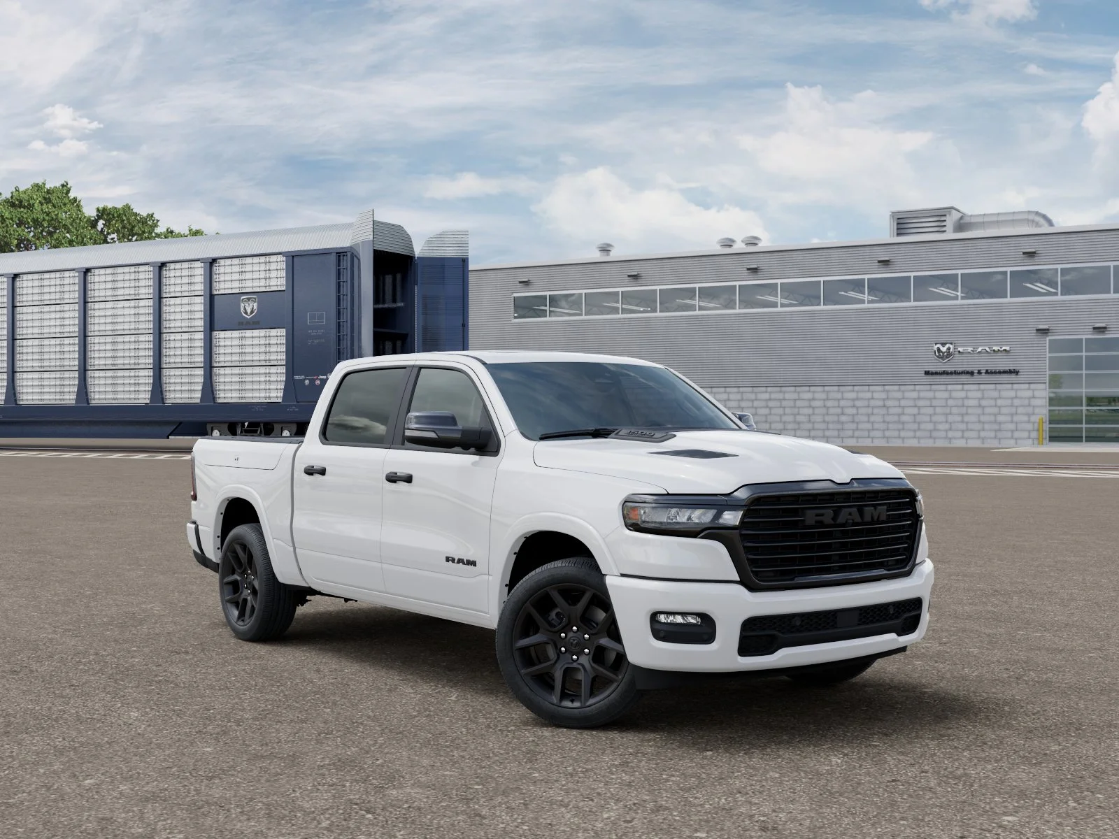 New 2027 Bright White Clear-Coat Exterior Paint RAM Laramie image 3