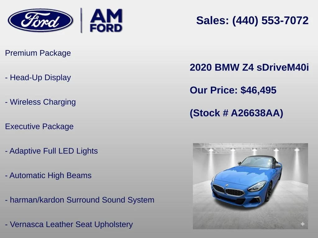Certified Used 2020 Blue Metallic BMW sDrive M40i image 12