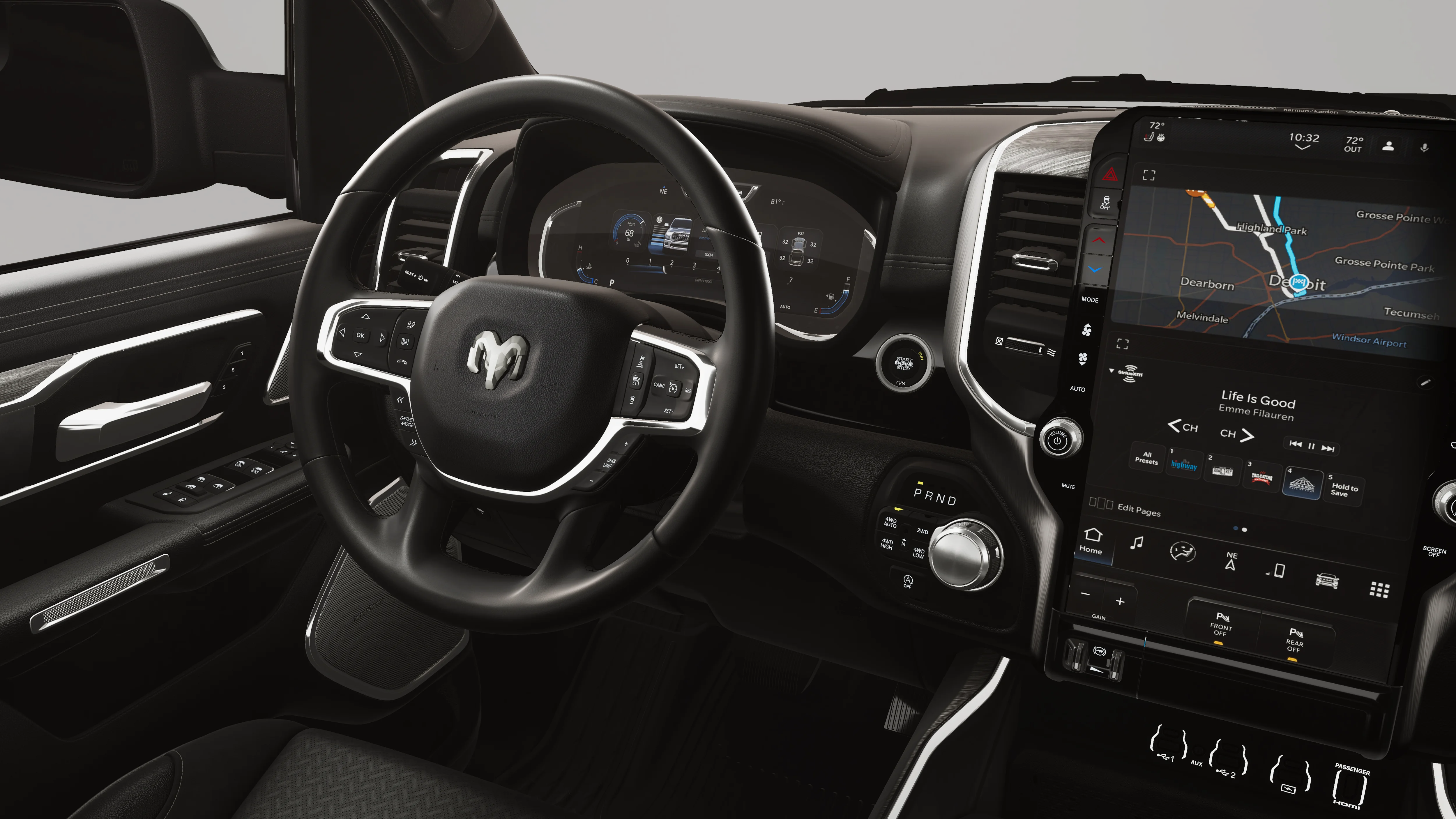 New 2026 Diamond Black Crystal Pearl-Coat Exterior Paint RAM LARAMIE image 9
