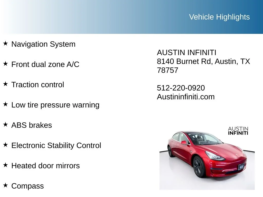 Used 2020 Red Tesla Standard image 9