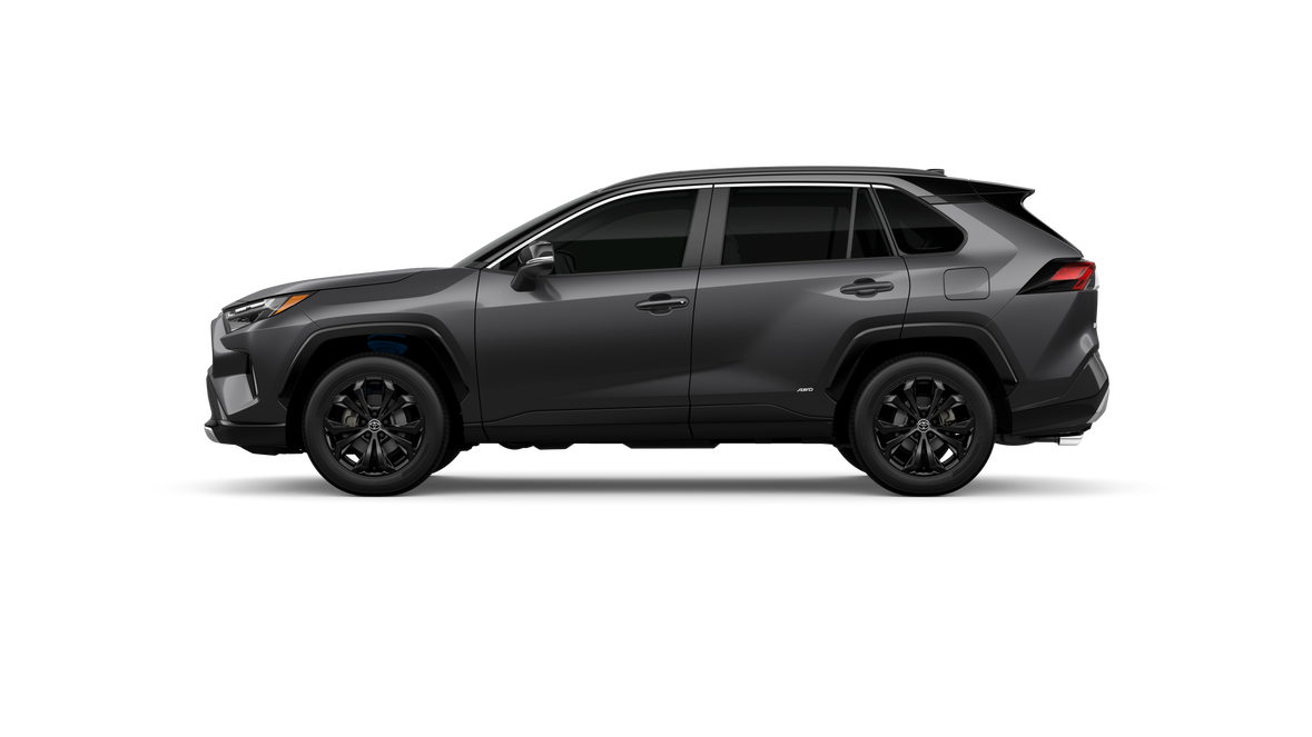 New 2025 Magnetic Gray Metallic with Midnight Black Metallic roof Toyota Hybrid XSE image 3