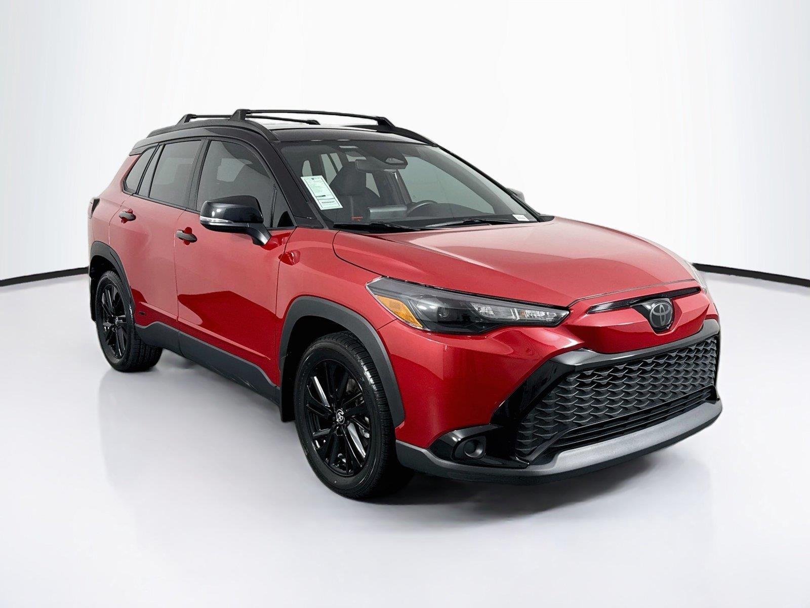 Certified Used 2024 Barcelona Red Metallic/Jet Black Toyota Hybrid Nightshade Edition image 8
