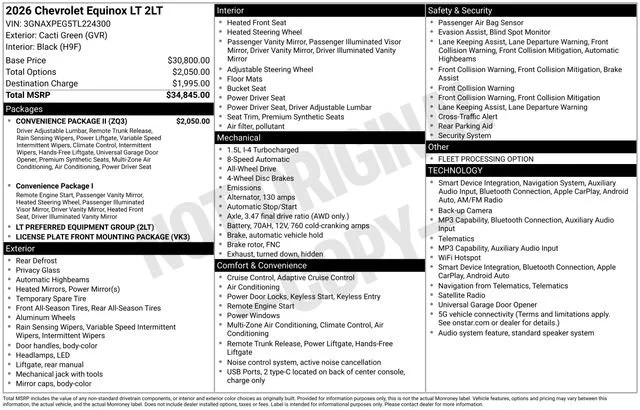 Used 2026 Cacti Green Chevrolet LT image 5