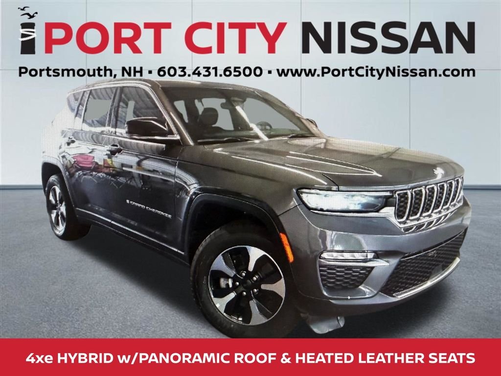 Used 2024 Baltic Gray Metallic Clearcoat Jeep 4xe W/PANORAMIC ROOF & HEATED LEATHER SEATS image 1
