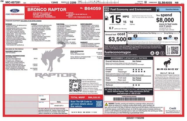 New 2025 Velocity Blue Metallic Ford Raptor® image 24