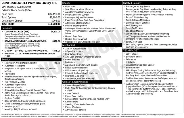 Used 2020 Black Cadillac Premium Luxury image 19