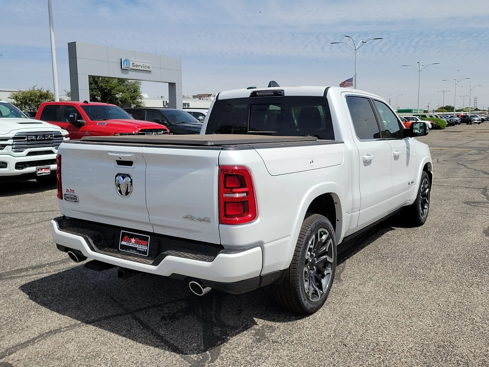 New 2026 Ivory White Tri-Coat Pearlcoat Ram LIMITED LONGHORN CREW CAB 4X4 5
