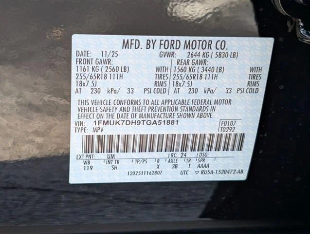 New 2026 Agate Black Metallic Ford Active image 27