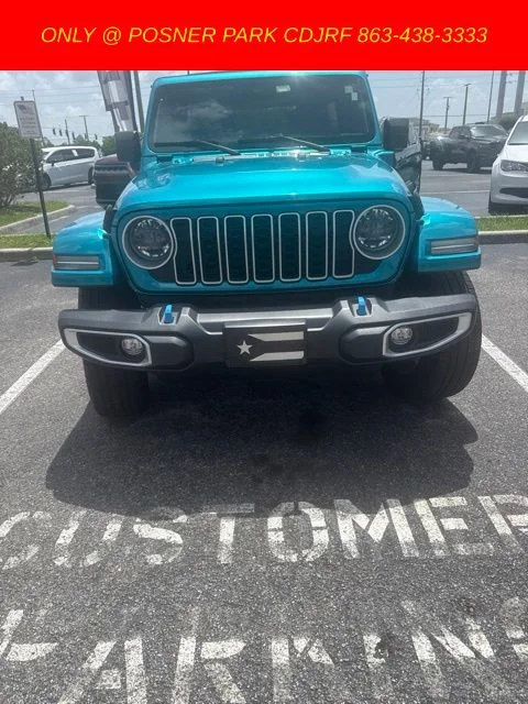 Used 2024 Blue Jeep Sahara 4xe image 3