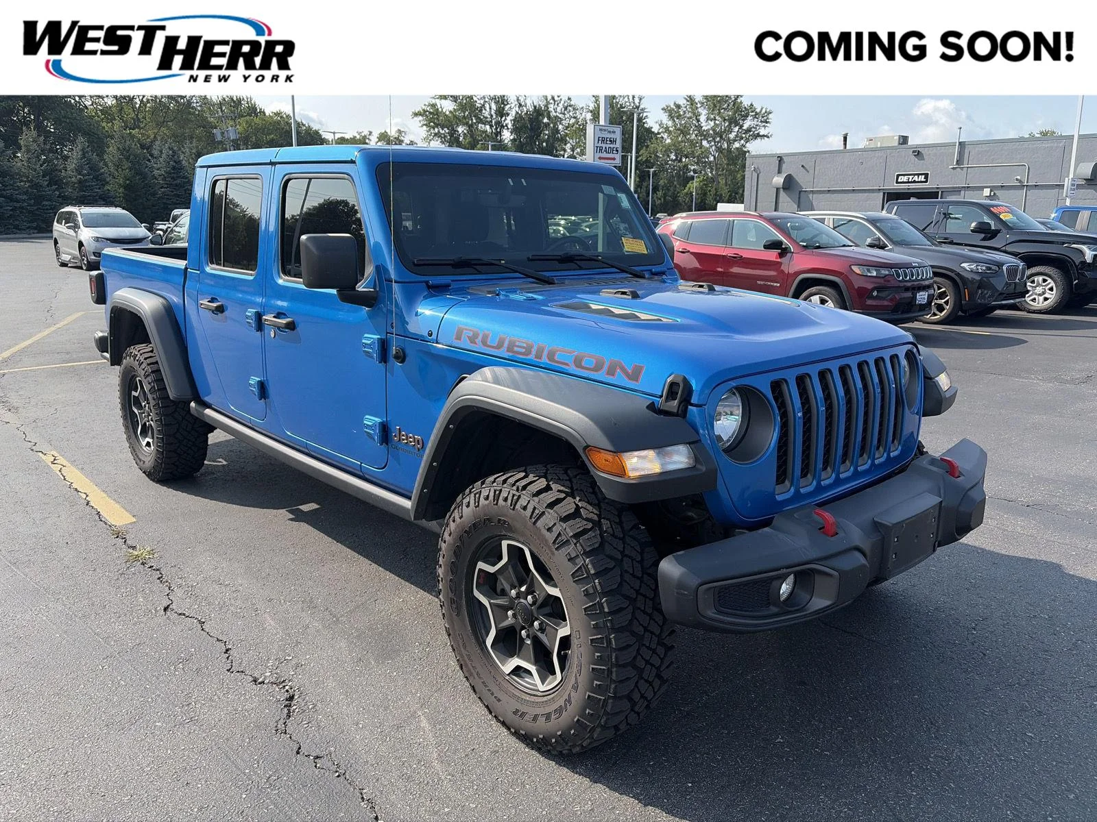 Used 2022 Hydro Blue Pearlcoat Jeep Rubicon image 1