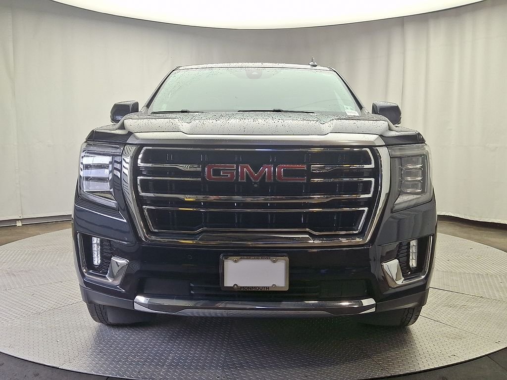 Used 2021 Midnight Blue Metallic GMC SLT image 2
