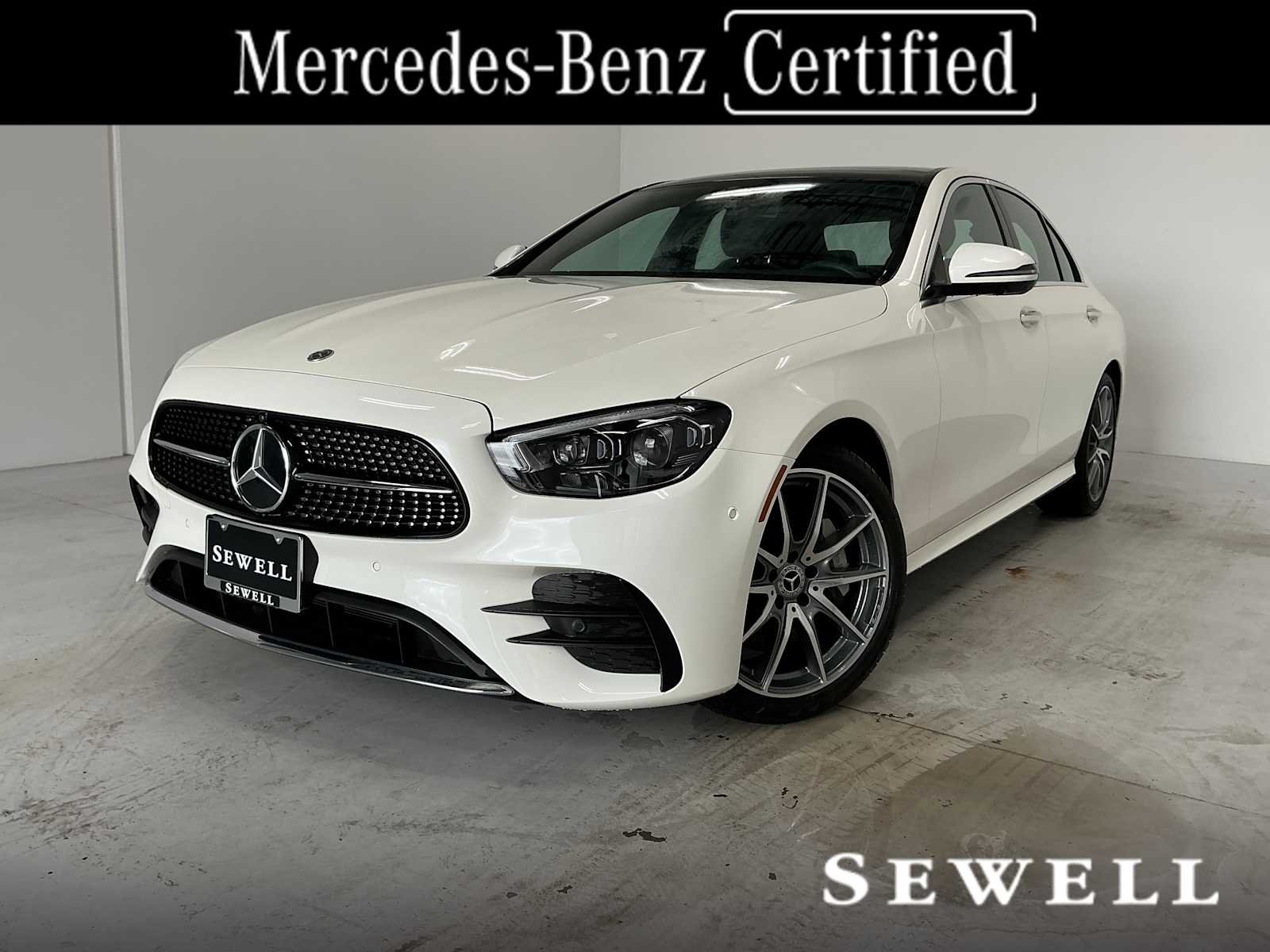 Certified Used 2022 MANUFAKTUR Diamond White Mercedes-Benz E 350 image 1