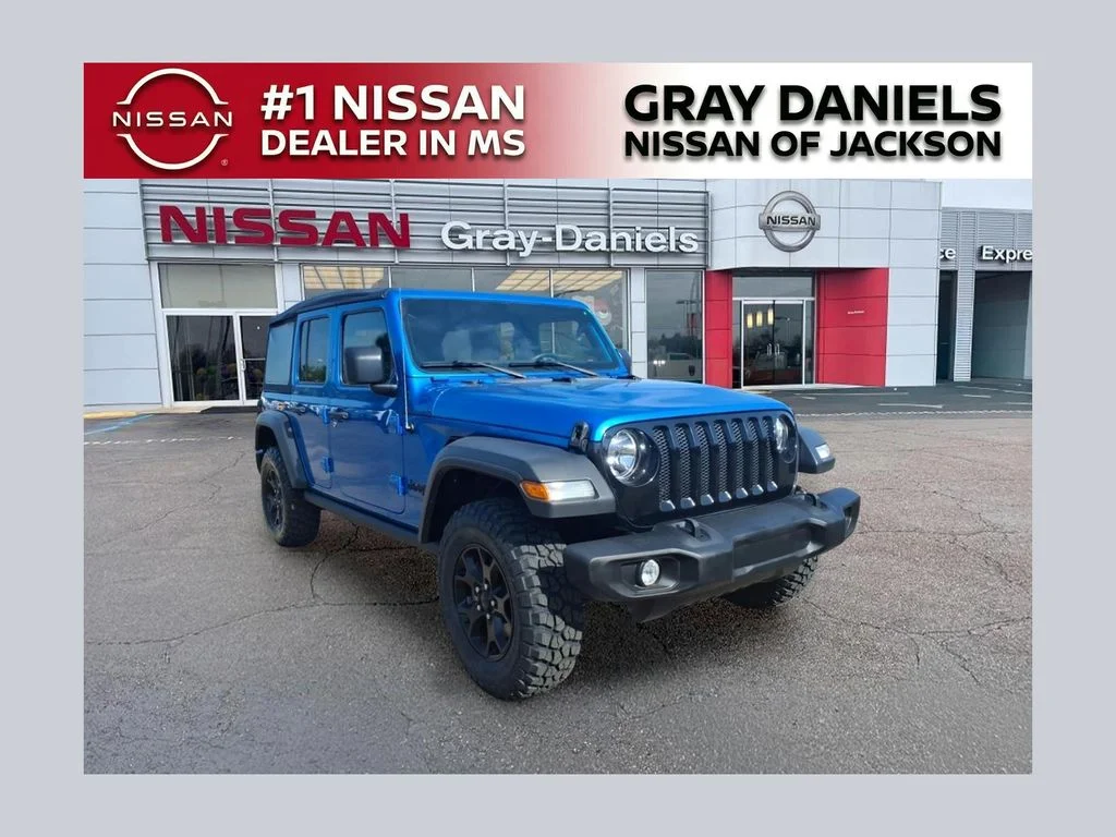 Used 2022 Blue Jeep Unlimited Willys image 1