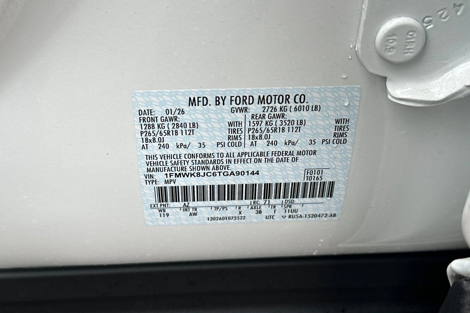 New 2026 Star White Metallic Tri-Coat Ford Tremor® image 24