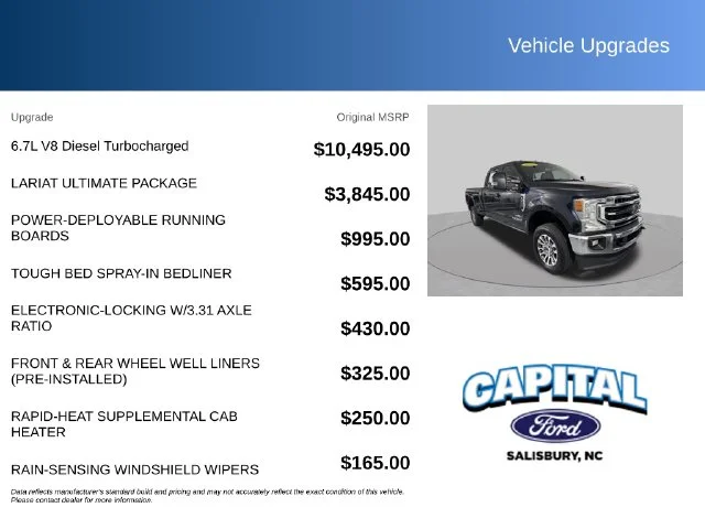Used 2022 Blue Ford Lariat image 2