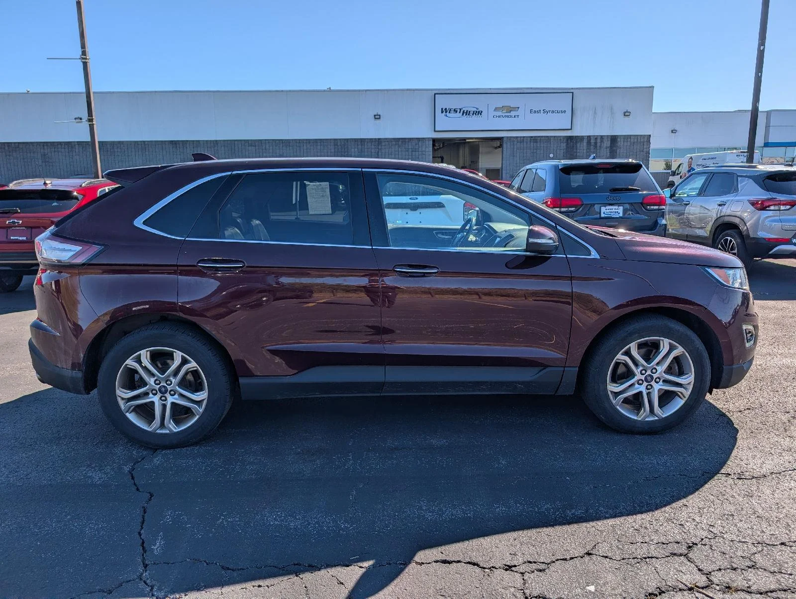 Used 2017 Burgundy Velvet Metallic Tinted Clearcoat Ford Titanium image 8