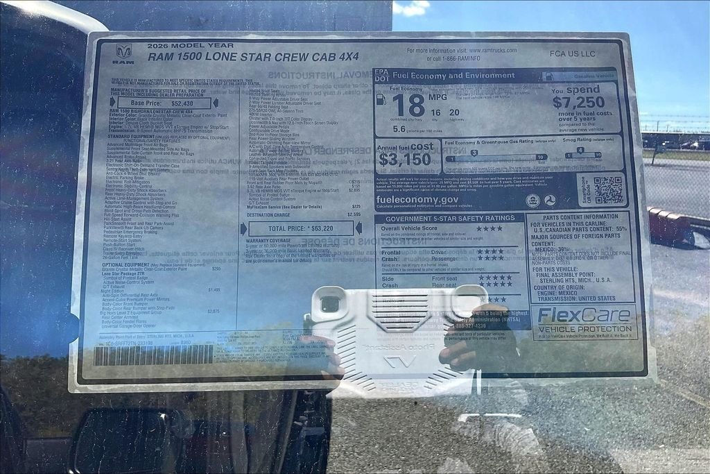 New 2026 Ram 1500 Big Horn/Lone Star 4D Crew Cab