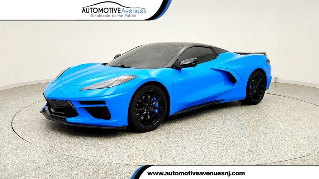 Used 2023 Rapid Blue Chevrolet 2dr Stingray Convertible w/3LT, Z51, Front Lift & Mag Ride image 1