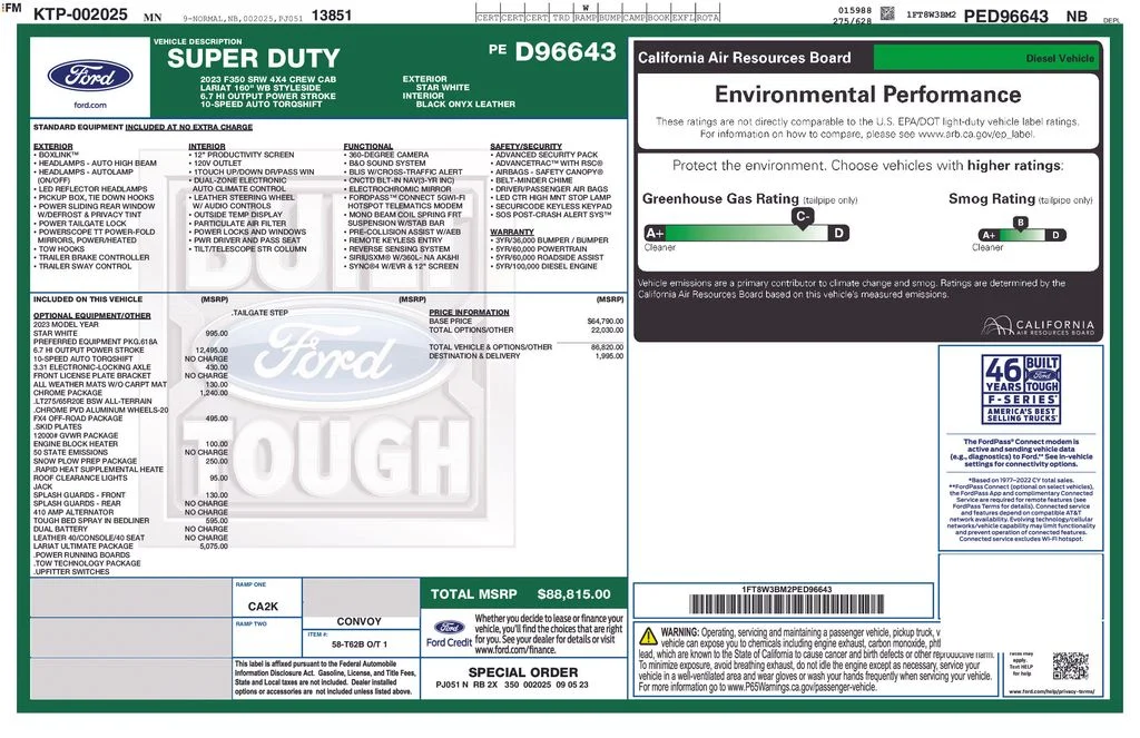 Used 2023 Ford F-350 Super Duty Lariat with VIN 1FT8W3BM2PED96643 for sale in Elk River, Minnesota