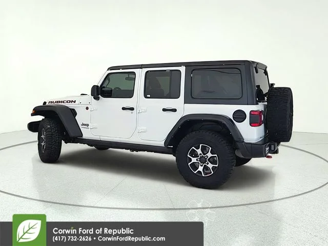 Used 2021 Bright White Clearcoat Jeep Unlimited Rubicon image 3