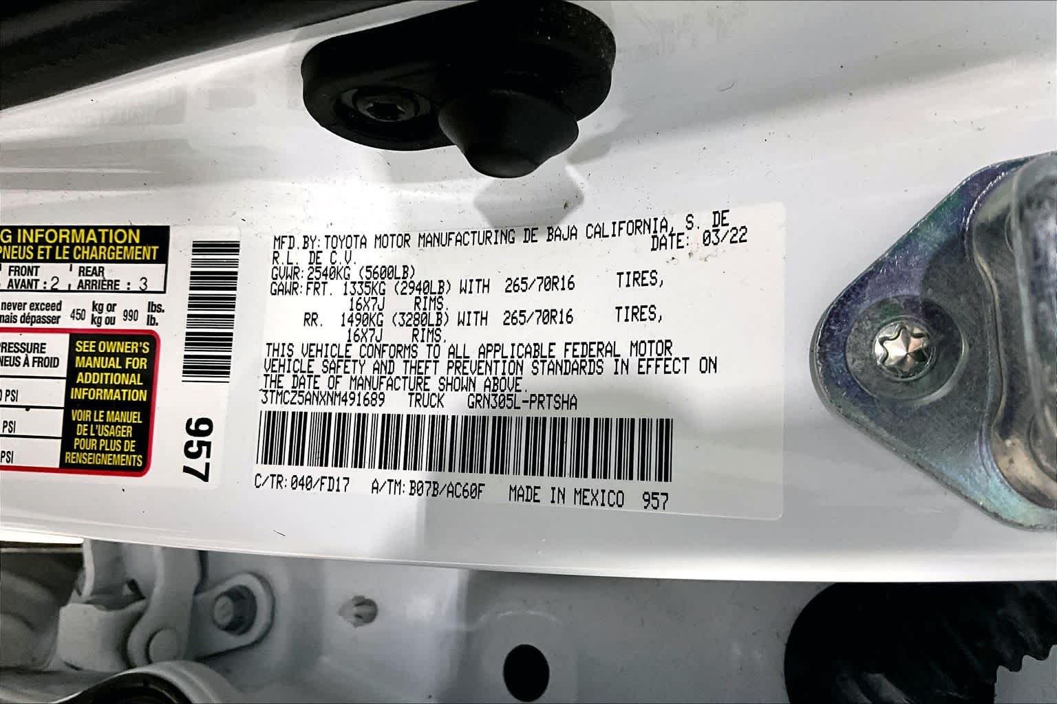 Used 2022 White Toyota TRD Off Road image 37