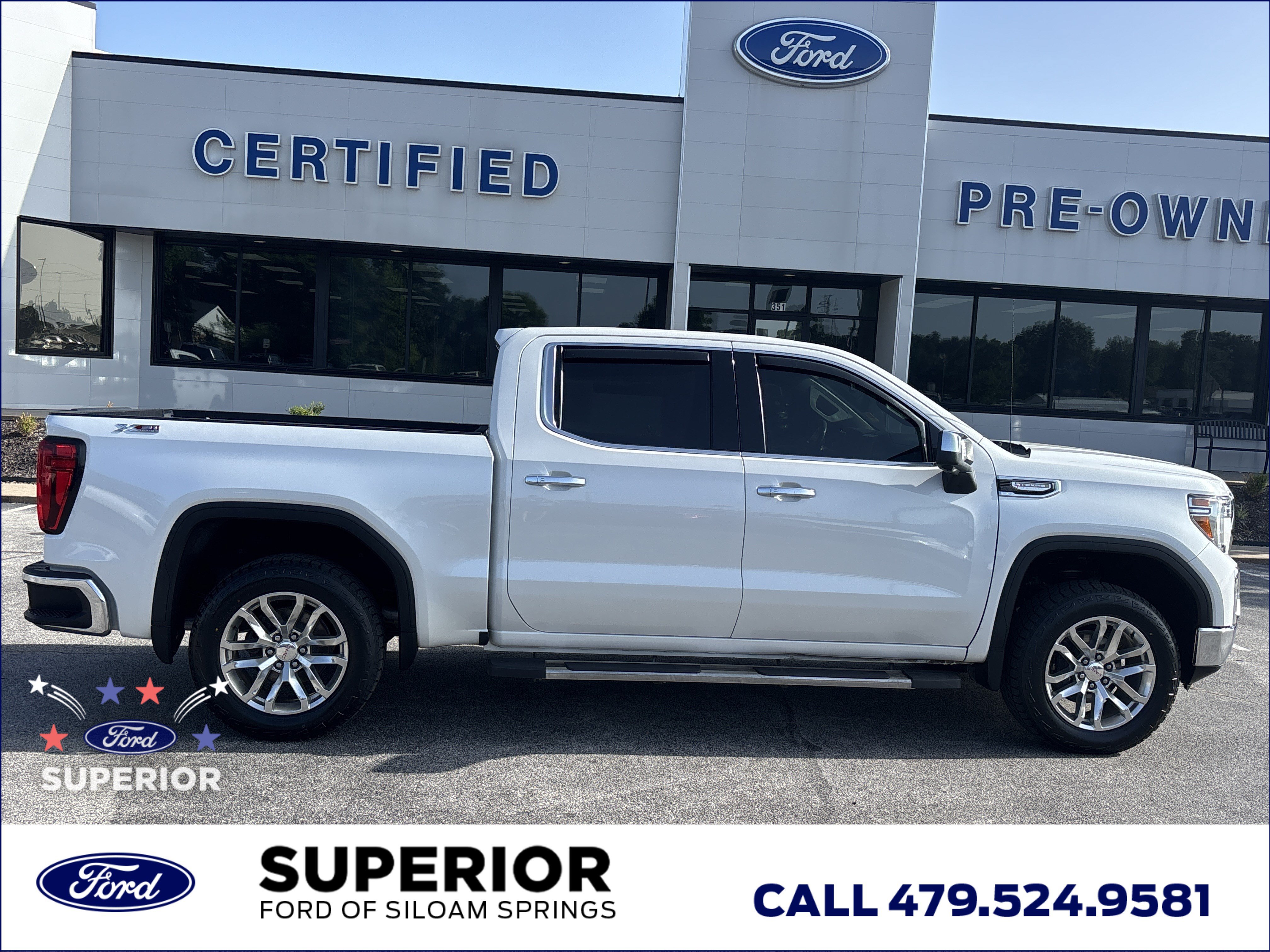 Used 2021 White Frost Tricoat GMC SLT 4WD image 2