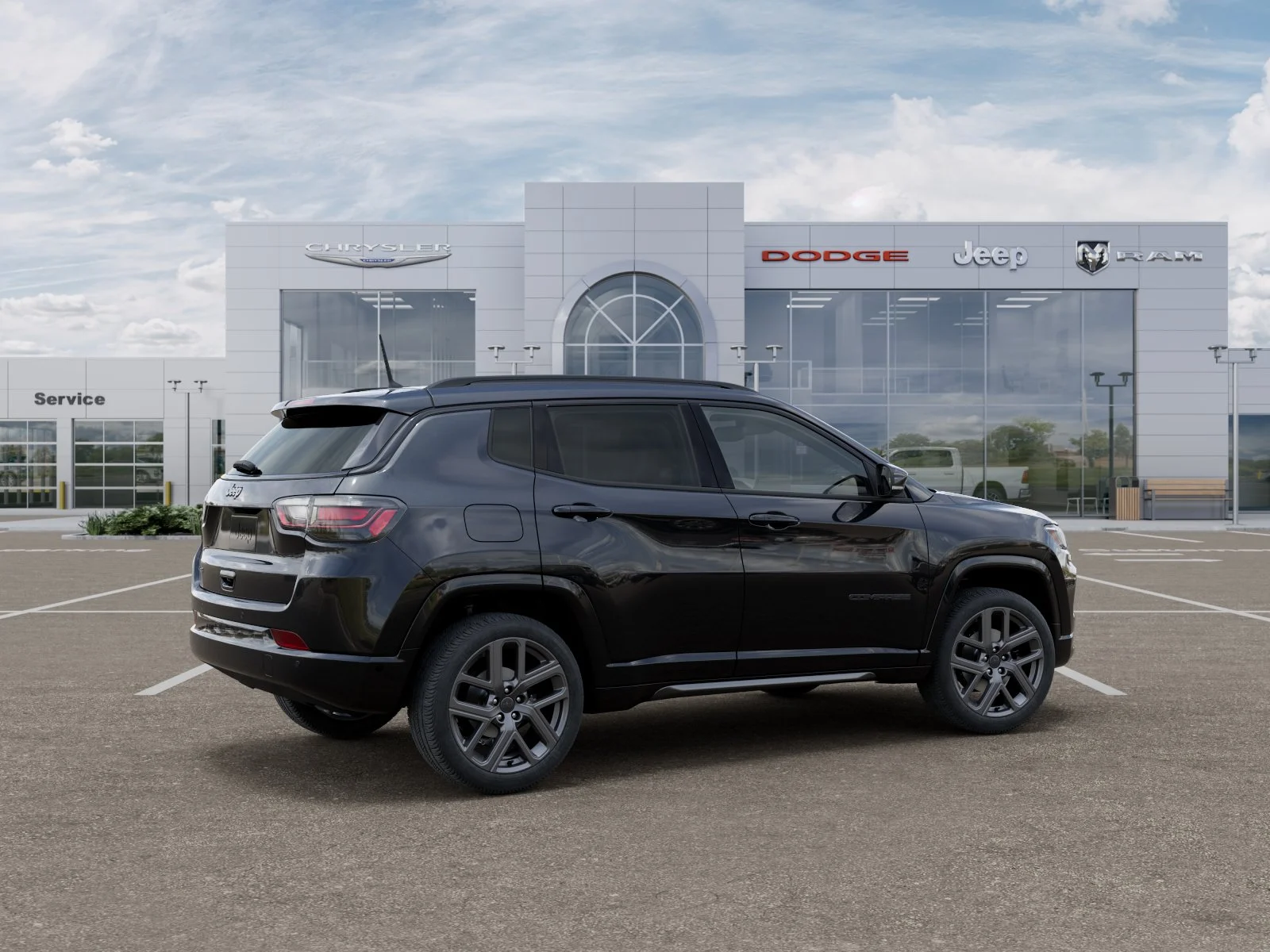New 2025 Diamond Black Crystal Pearl-Coat Exterior Paint Jeep Limited image 2